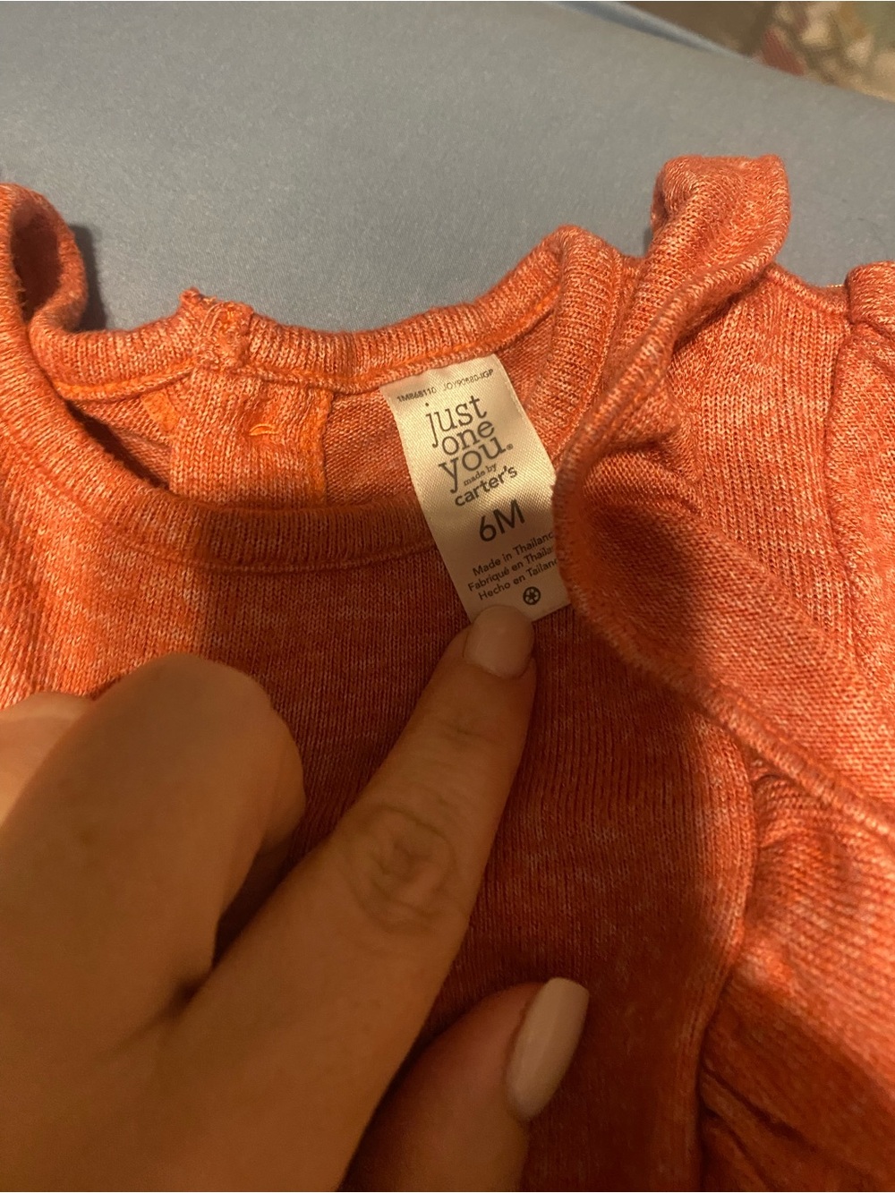 Carter's Rust Heather Ruffle Shoulder Romper - Picture 2 of 2